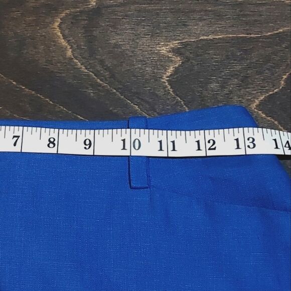 Vtg blue linen Linda Allard Ellen Tracy pencil skirt - Picture 11 of 16